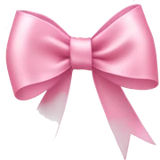 light pink ribbon bow sticker