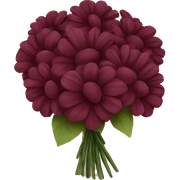Bouquet of burgundy flowers sticker