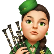 Green Bagpiper sticker