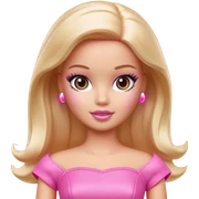 pink barbie doll sticker