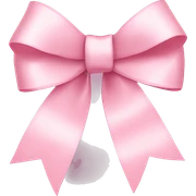 light pink ribbon bow sticker