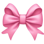 Baby pink bow sticker
