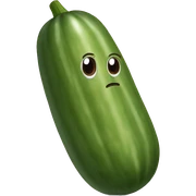 Brown cucumber sticker