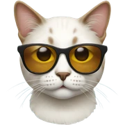 Cat with sunglasses sticker