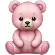 pastel pink teddy bear sticker