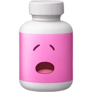 pink rx pill bottle sticker