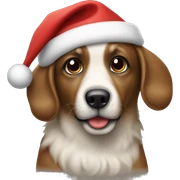 Christmas dog sticker
