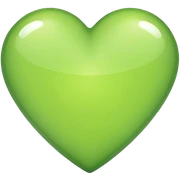 Light green heart sticker