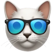 Cat with sunglasses sticker