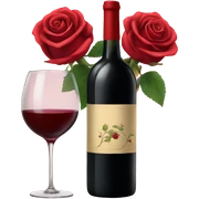 wine and roses sticker