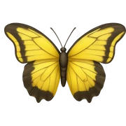 yellow butterfly sticker