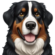 bernese-montain-dog-tedious-face sticker