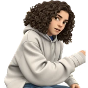 thoughtful boy in a hoodie sticker