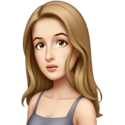 female, wearing a dress, long dark-blonde hair sticker