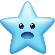Baby blue star sticker