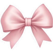 light pink ribbon bow sticker