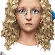 blonde girl with blue eyes sticker
