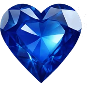 sapphire heart sticker