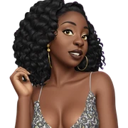 dark-skinned beauty with earrings sticker