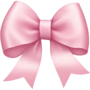 light pink ribbon bow sticker