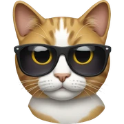 Cat with sunglasses sticker