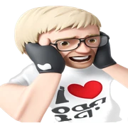 cool guy with heart vibe sticker