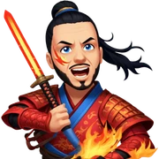 Fire-Wielding Samurai sticker