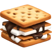 Realistic smores cookie sandwich isolated  sticker