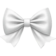 White bow sticker