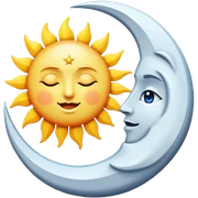 Sun and moon  sticker