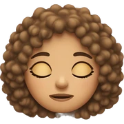 Sleeping curly hair girl sticker