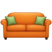 Orange sofa sticker