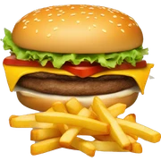 BURGER AND FRIES sticker