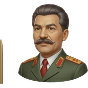Stalin infront of soviet flag  sticker
