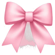light pink bow on light pink bow sticker
