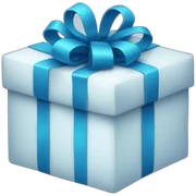 blue gift sticker