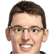smiling boy with glasses portrait sticker