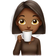 girl with coffee sticker