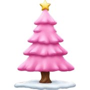 Pink Christmas tree  sticker