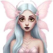 magical pale pink pretty luna moth goth princess fairy bride sticker