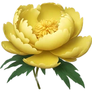 Yellow peony sticker