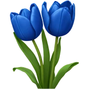 royal blue tulips sticker