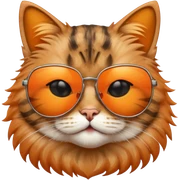 Cat with sunglasses sticker