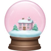 Pastel pink snow globe sticker