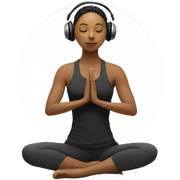 Yoga listening to music sticker