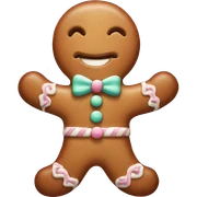 Pastel gingerbread man sticker