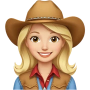 blonde cowgirl sticker