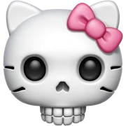 Hello kitty skull sticker