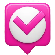 pink checkmark sticker
