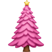 pink christmas tree sticker